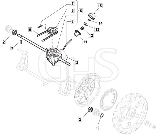 MTF 4820 PD - 2013 - 299486023/MTF - Mountfield Rotary Mower Transmission Diagram