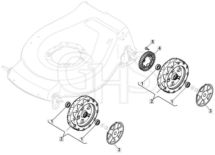 MTF 4820 HP - 2013-2014 - 299481023/MTF - Mountfield Rotary Mower Wheels Diagram