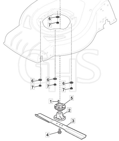 S46 PD Li - 2018-2019 - 295486003/MTF - Mountfield Rotary Mower Blade Diagram