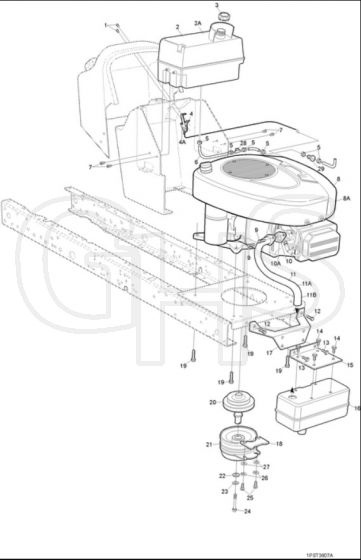 Hayter ST42 Heritage Sweeper Tractor - 151A (151A001001 - 151A099999) - Engine