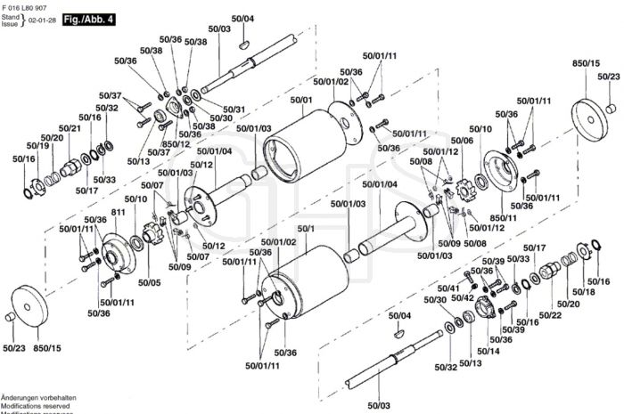 Atco Club B20 - F016L80907 - Rear Roller Assembly