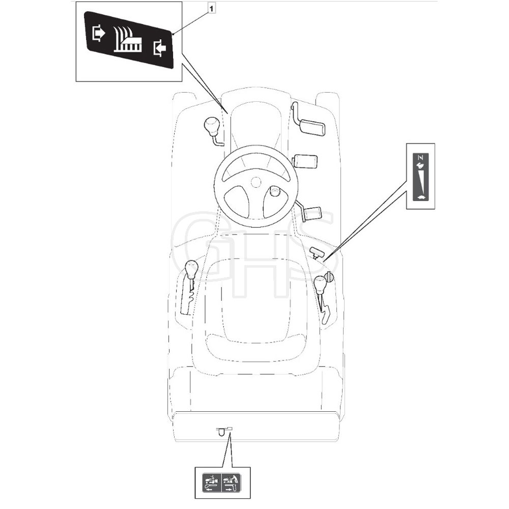 827M 20132015 2T0045483/M13 Mountfield Ride On Mower Labels