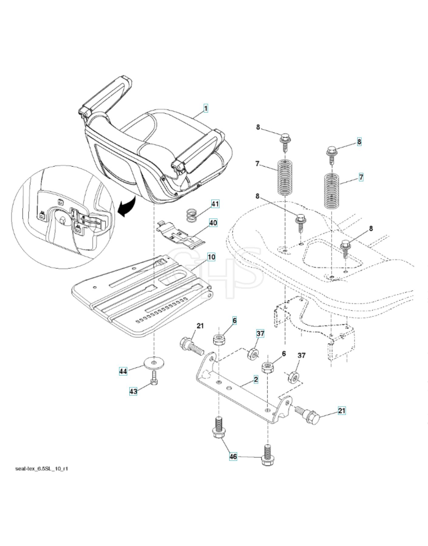 Husqvarna Gt54Cs Seat GHS