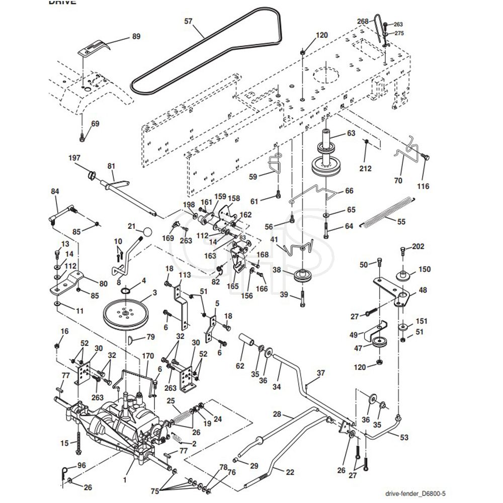 McCulloch M11597 - 96011023400 - 2007-08 - Drive Parts Diagram | GHS
