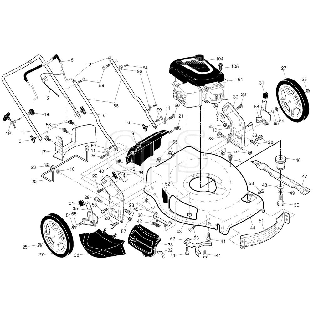 McCulloch M56190AWFPX 96141026204 201510 Frame Parts Diagram GHS
