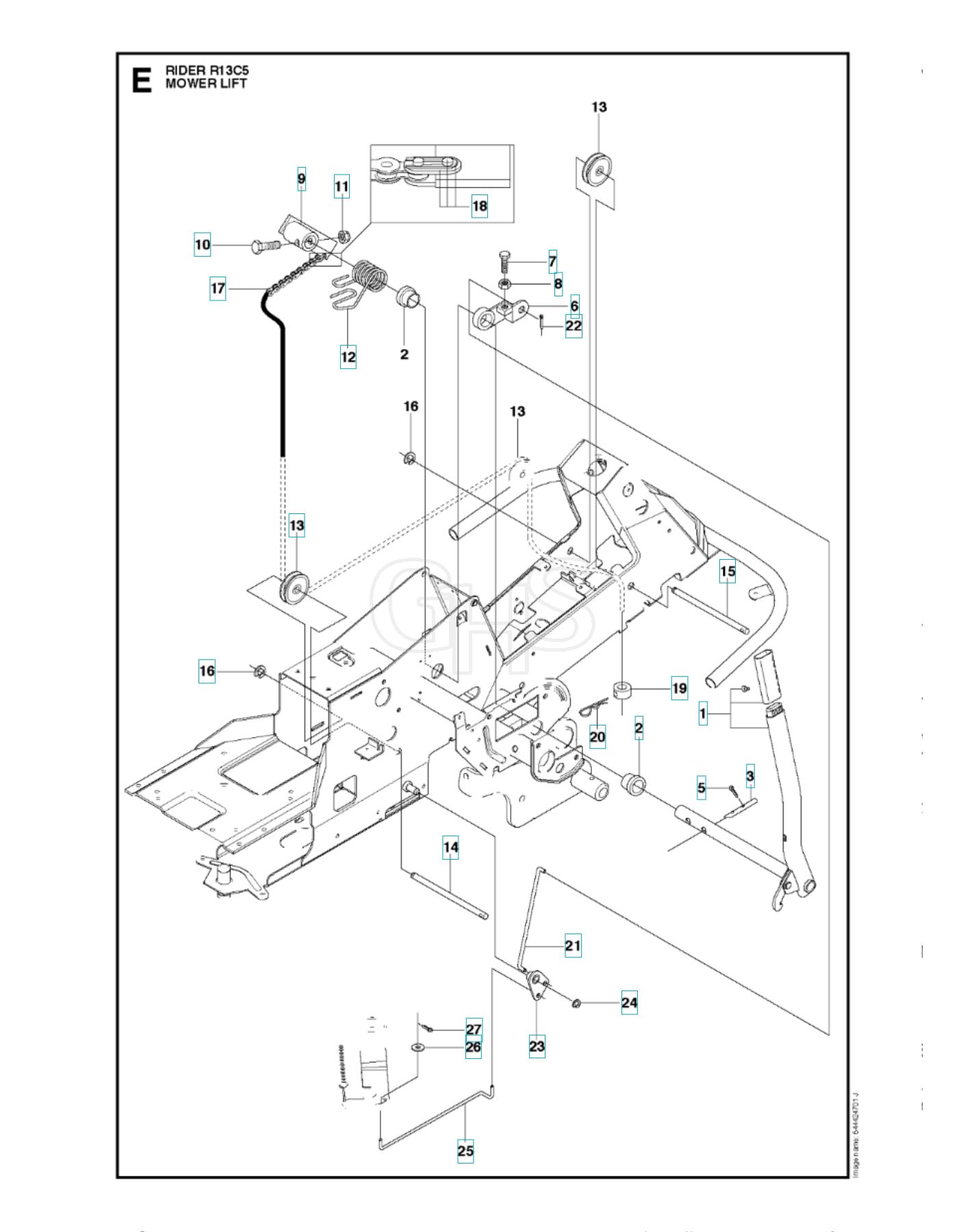 Husqvarna R13 C5 - Mower Lift & Deck Lift | GHS