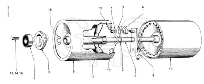 Hayter Ambassador Super 2 - 073 (073-007037 - 073-099999) - Rear Roller Assembly