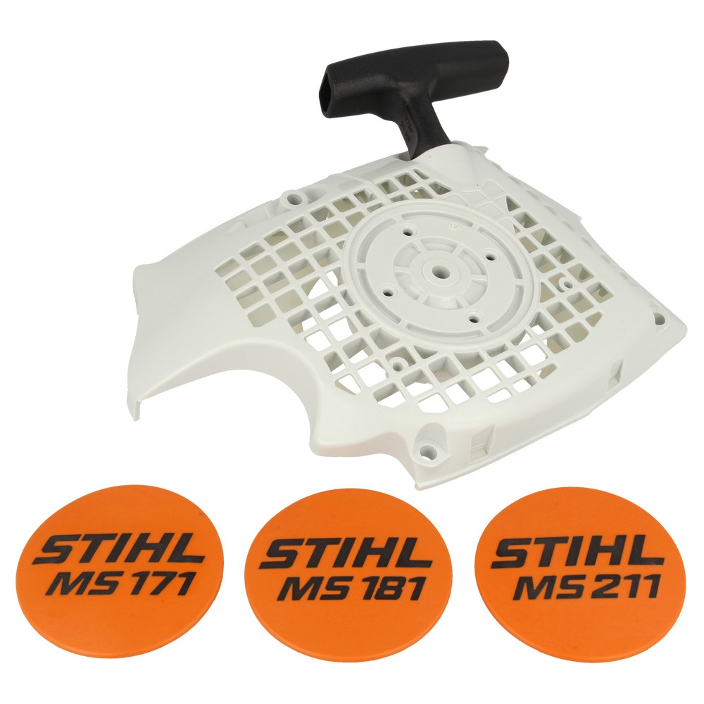 Fan housing with rewind starter